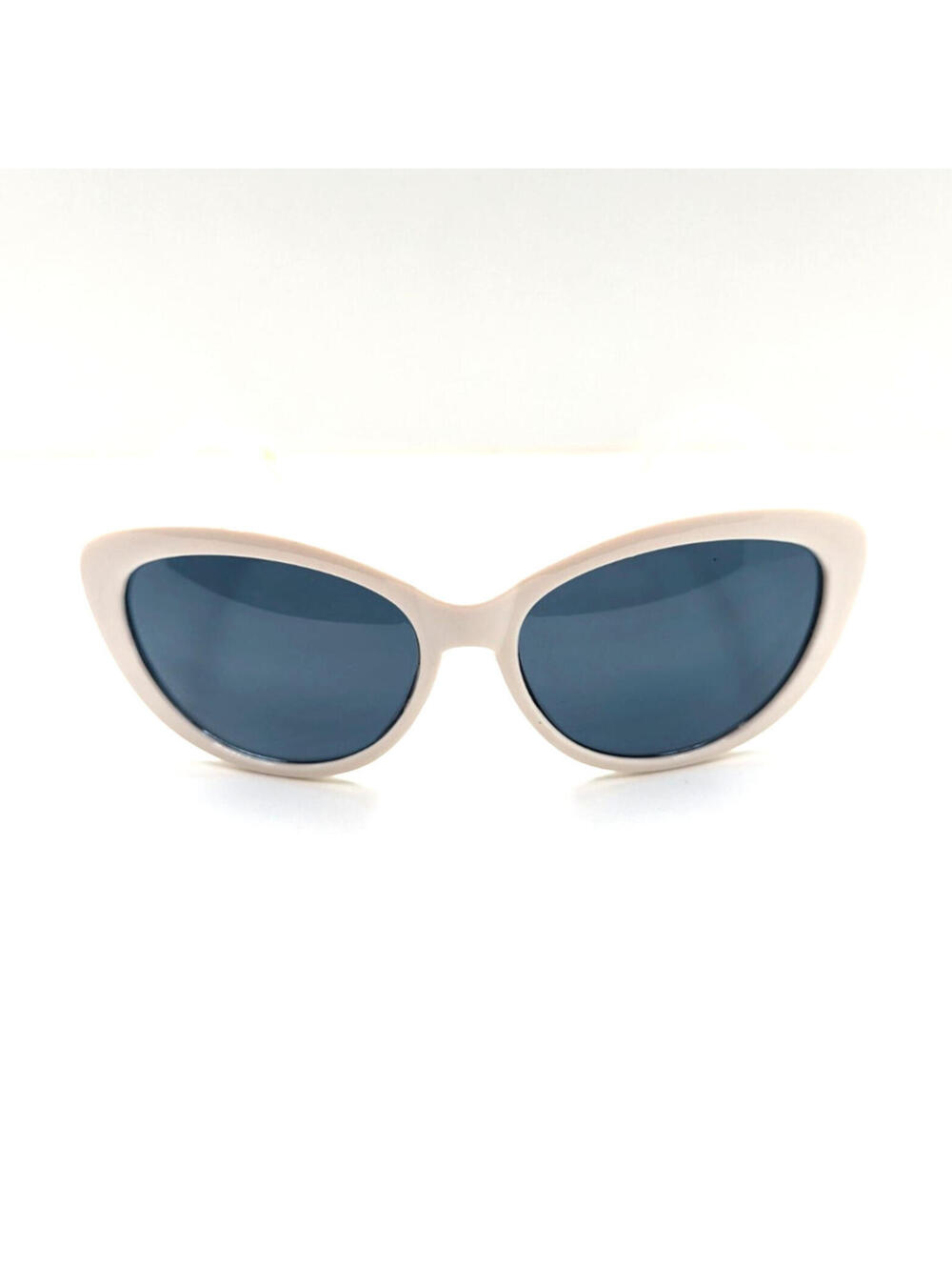 Gray Lens White Cat Eye Frame Women’s Sunglasses